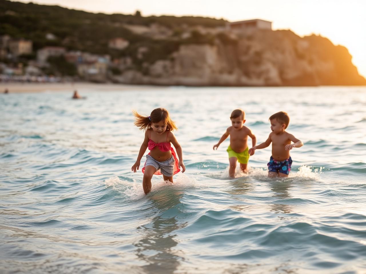 Famiglia in mare