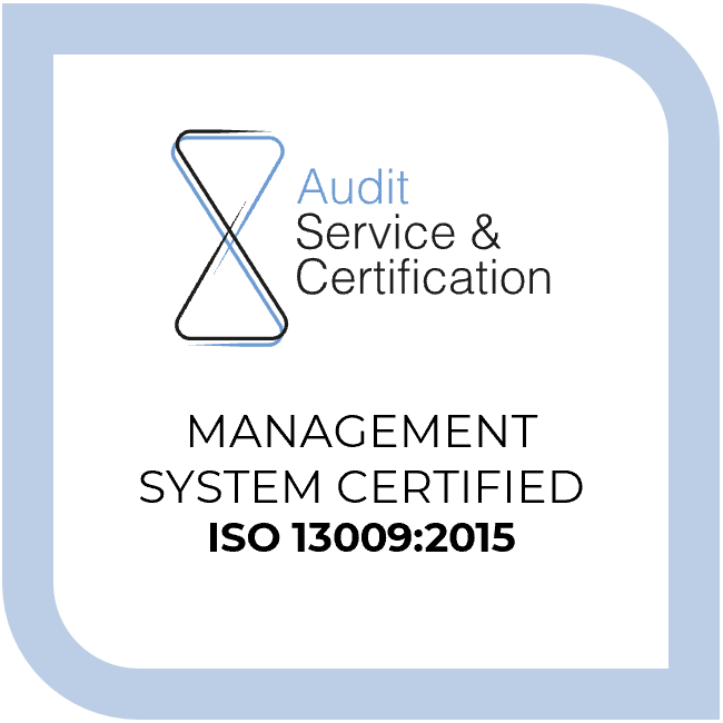 Certificazione ISO 13009:2015